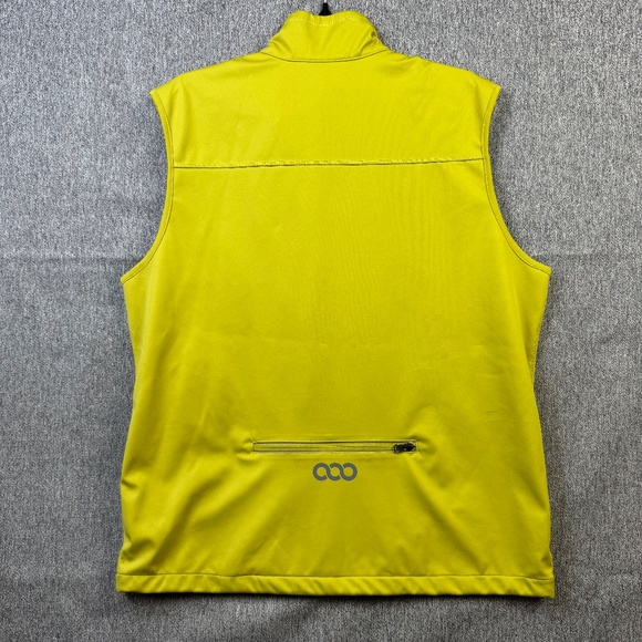 33,000 ft Lemon Yellow Windproof Softshell Vest Refelctive 6 Pockets Mens Size L - Picture 2 of 5